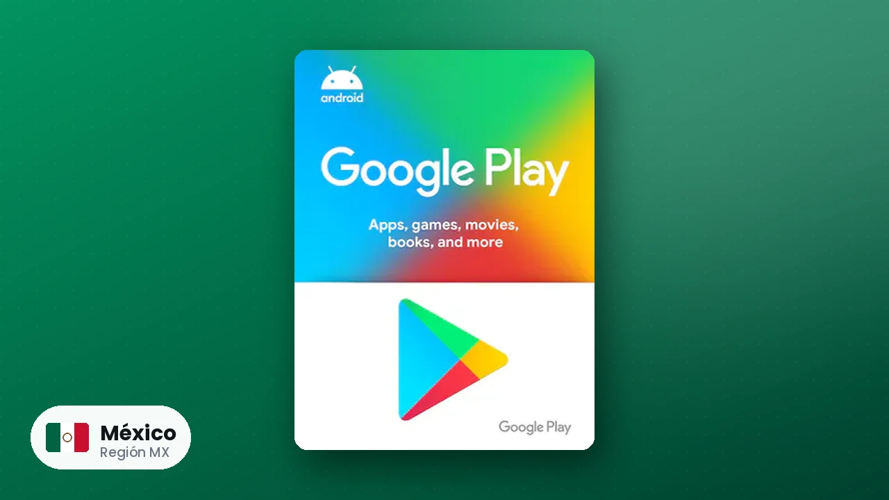 Google Play Gift Card México — código región MX